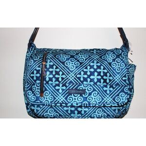 Vera Bradley Laptop Messenger Bag Designed in "Cuban Times" Pattern Gently Used